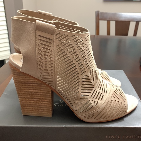 Vince Camuto Open-Toe Cut-Out Booties - Picture 2 of 8